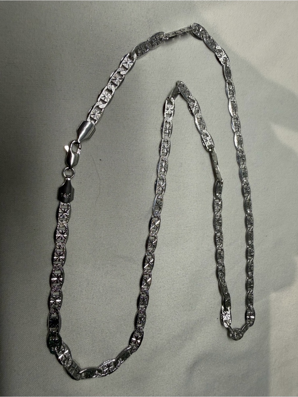 14kt White Gold Filled 24โValentino Chain Necklace 15g 4.2mm